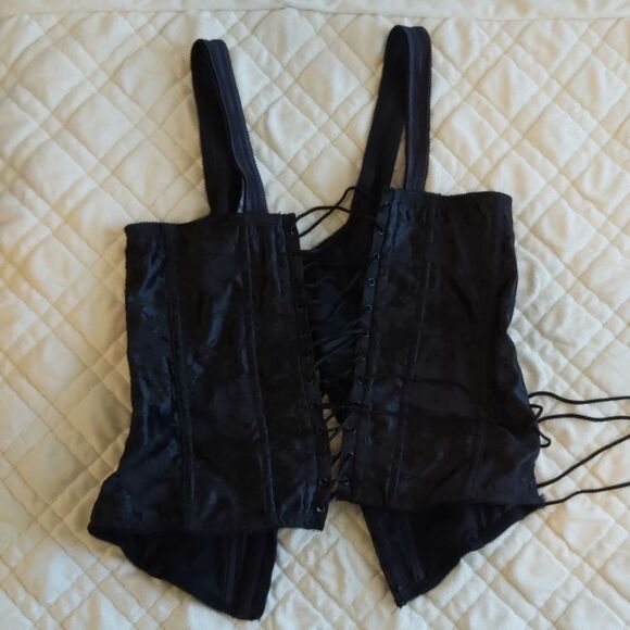 Empire Vintage Women's Lace Up Black Goth Halloween Corset Size 38 - Picture 4 of 6